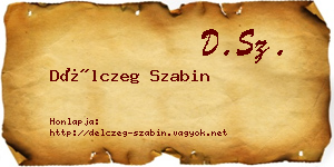 Délczeg Szabin névjegykártya